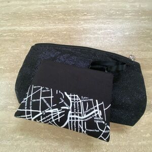 Lancôme make up and small travel bags black and white super cute storage option